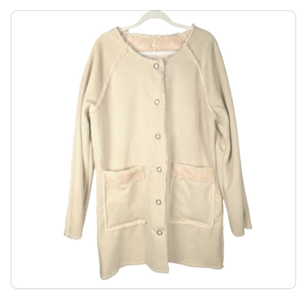 BLANKNYC reversible coat in cream/ivory size large in like new condition
